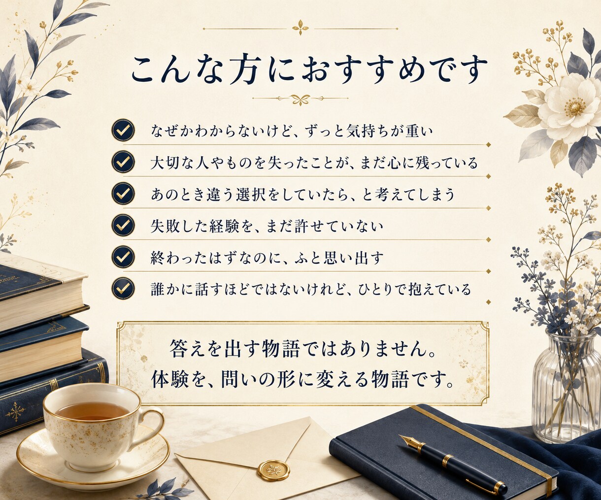 過去の出来事を新たな視点で短編物語として紡ぎます ★タロット・和歌・禅語などで、過去の見え方が変わるきっかけを イメージ3