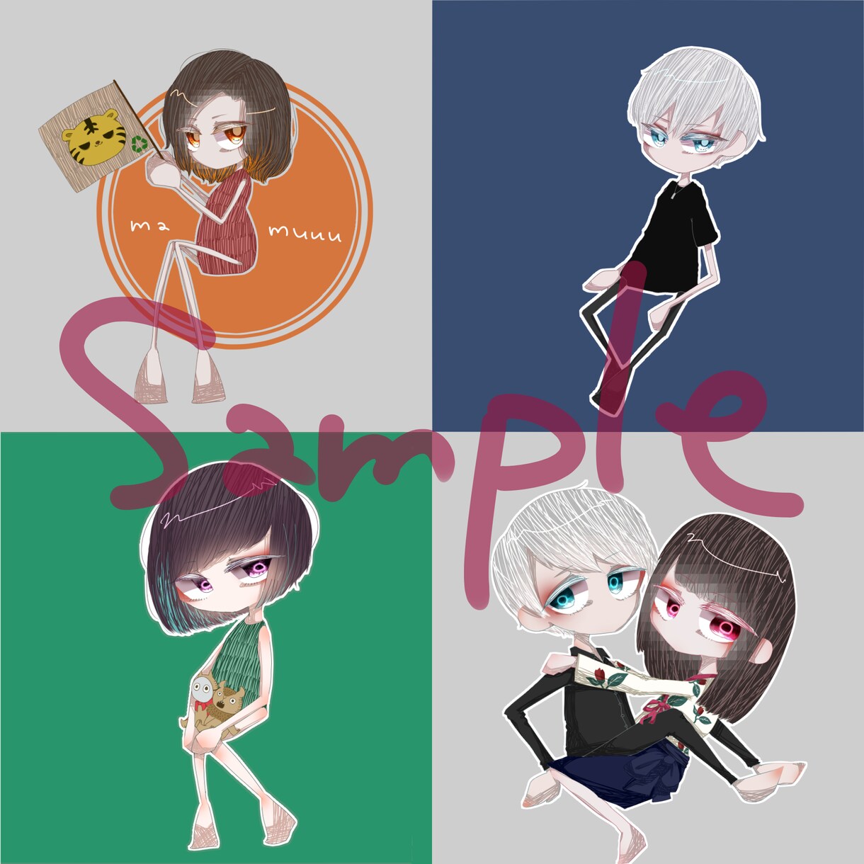 とってもかわいいデフォルメイラストをお描きします お写真やオリキャラをもとにSNS等のアイコンを制作致します！ イメージ3