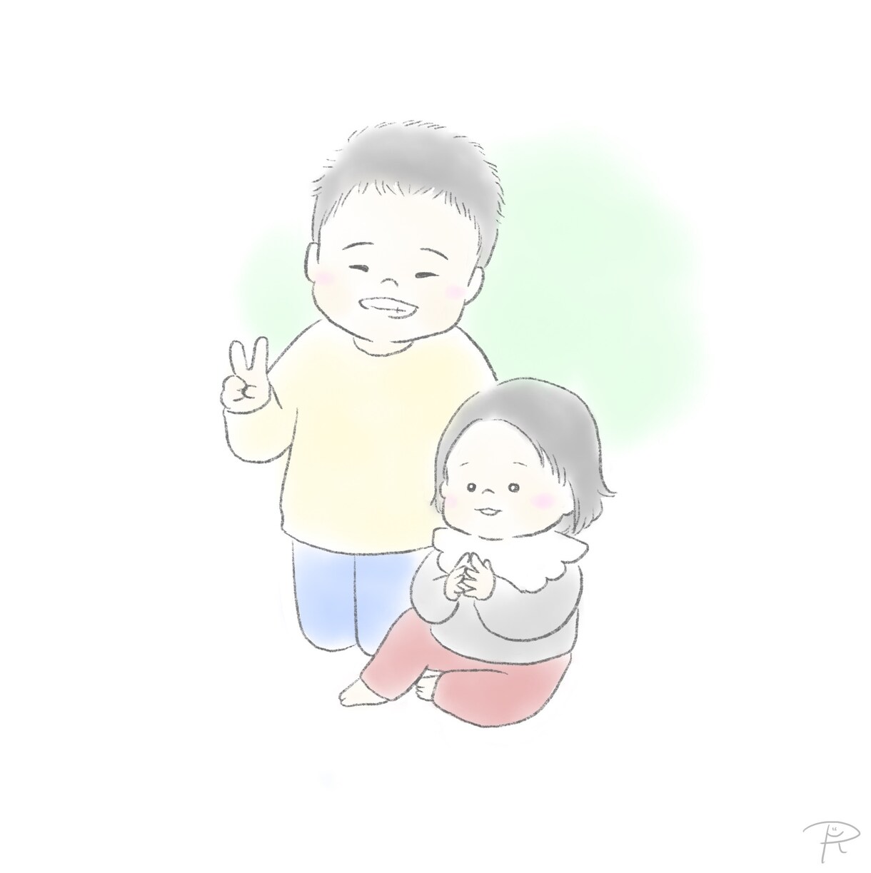 ふんわり可愛い似顔絵アイコンをお描きします デフォルメした優しい似顔絵に仕上げます。 イメージ5