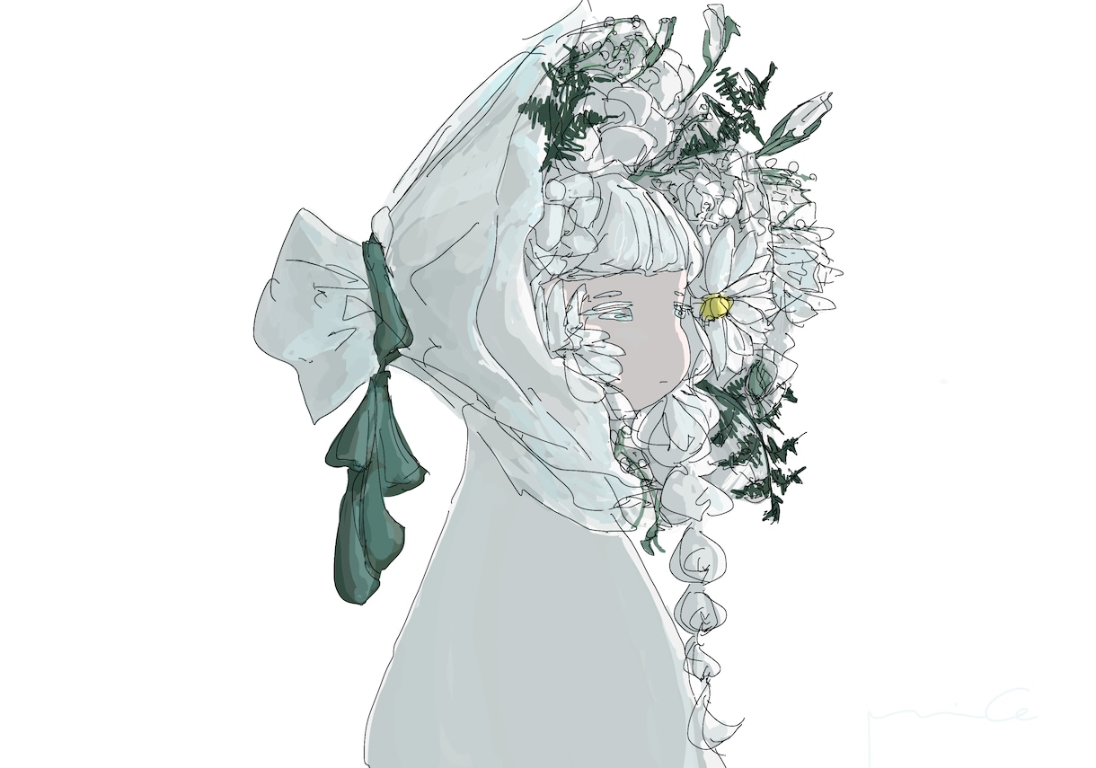 おまかせ可。白く不思議な世界を描いています シュールな世界観が好きな方、MVやヘッダーのイラストに是非。 イメージ5