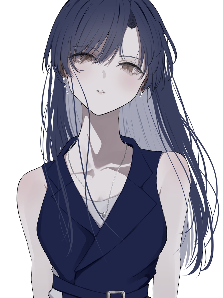 目を引く女の子のイラストを作成します 白やグレーみのある低彩度なイラストで空気感を表現 イメージ7