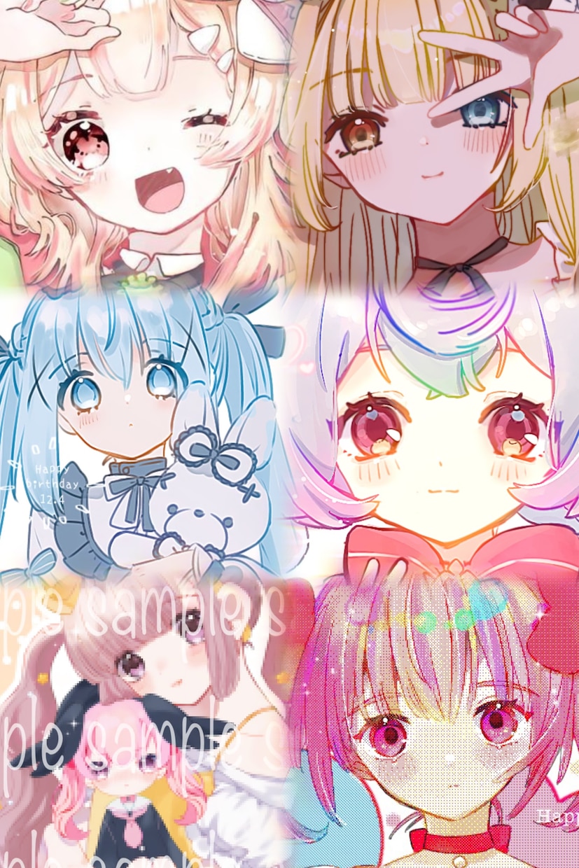 あなただけの可愛いアイコンを描きます サービス過多!修正無限!パターン複数!背景無料! イメージ1