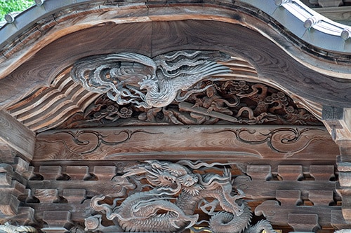 五つの龍を祀る田無神社（東京）に代理でお参りします 田無神社に代理で願い事します。金、赤、青、白、黒の龍がいます イメージ1
