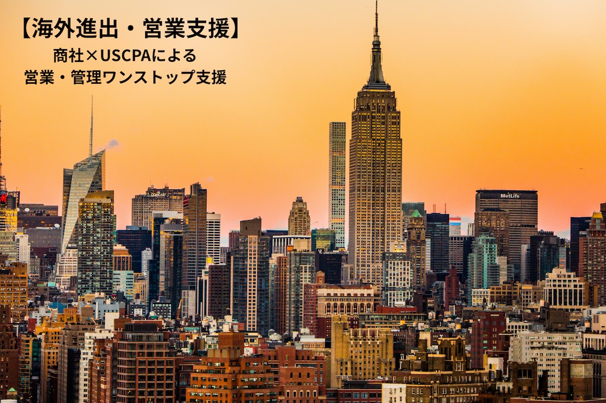 海外進出・営業支援｜商社×USCPAが支援します 海外進出の営業戦略×会計×契約×貿易をワンストップ支援します イメージ1