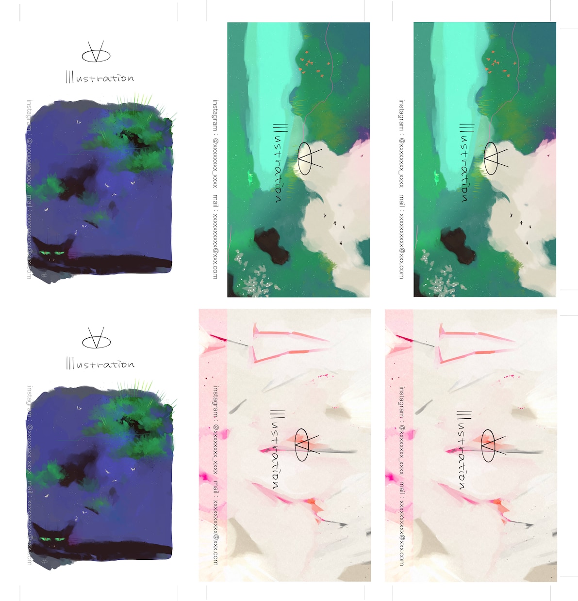 半抽象なイラスト作成いたします お好きな色合いで、色々使えるイラストを描きます！ イメージ7