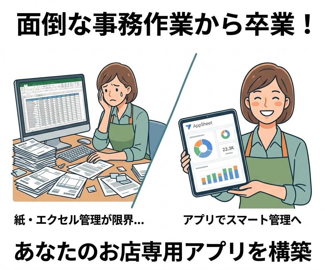 IT用語ゼロ！御社専用のスマホ業務アプリを作ります 脱・紙とハンコ！AppSheetで現場が喜ぶDXを実現 イメージ1