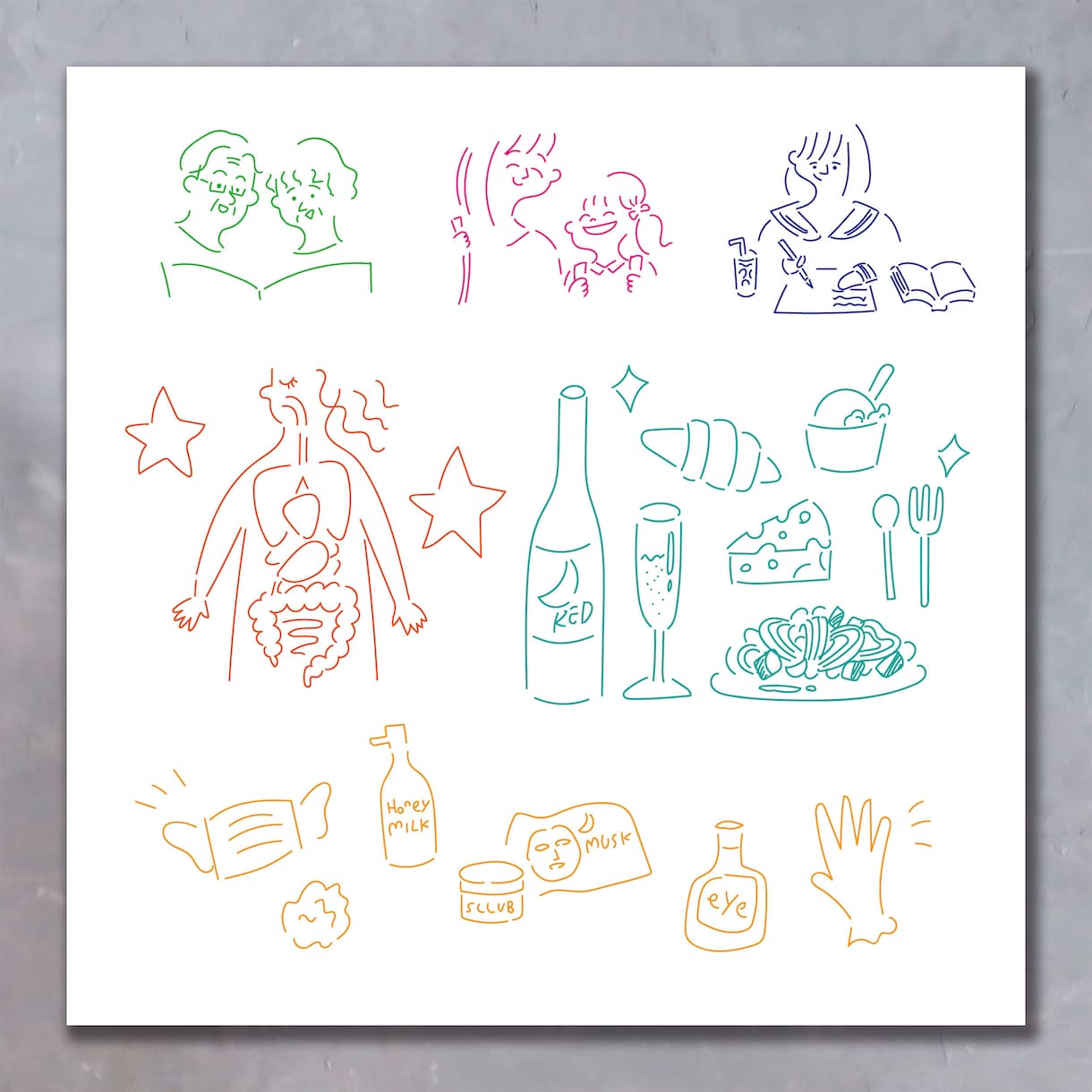 おしゃれな食べ物飲み物料理イラスト挿し絵描きます 雑誌・教材・WEB等◎テイストご相談ください◎ イメージ10