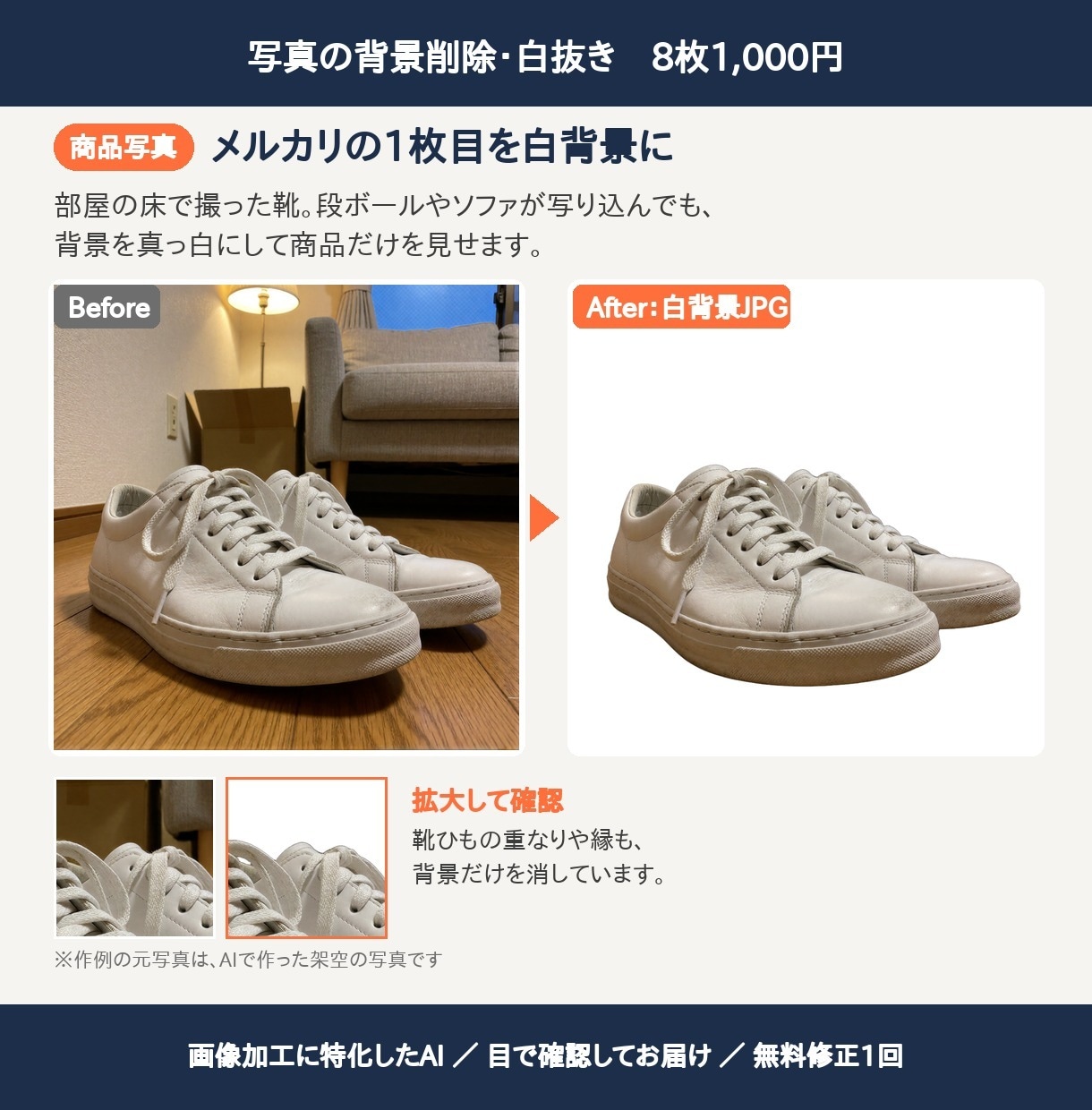 写真の背景を切り抜き、白抜き・透過PNGにします 8枚1,000円｜髪や透明な物も目で確認してお届け イメージ2