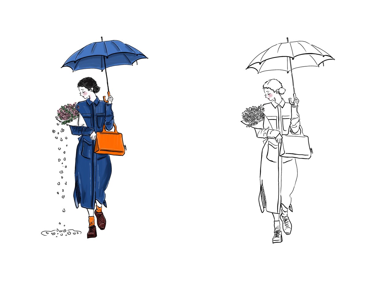 商用OK！おしゃれで繊細な線画イラスト制作します SNS・広告・雑誌向けも対応！ イメージ4