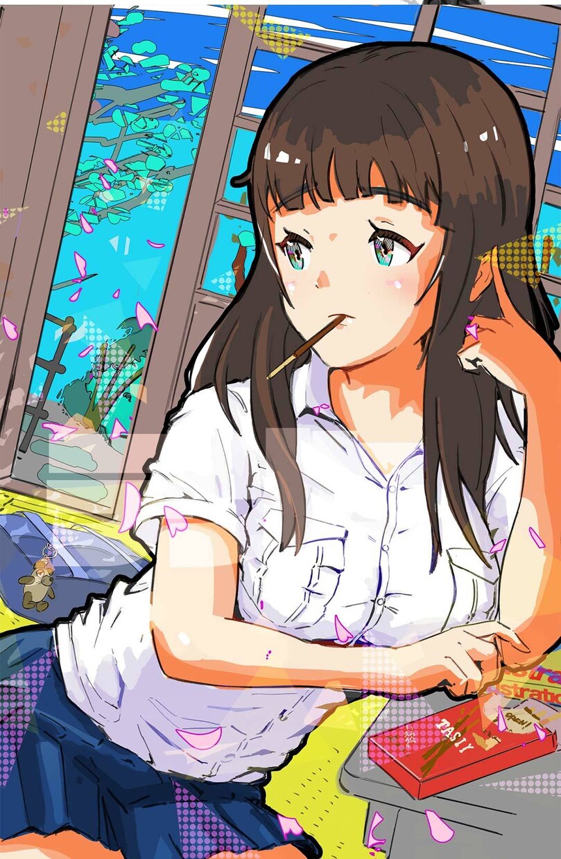 女の子のイラスト描きます お望みのキャラをお望みのシュチュエーションで イメージ5