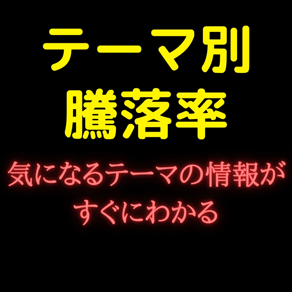 テーマ別 騰落率のデータシートを提供します 今話題のテーマを自分でアレンジしてデータ化 イメージ1