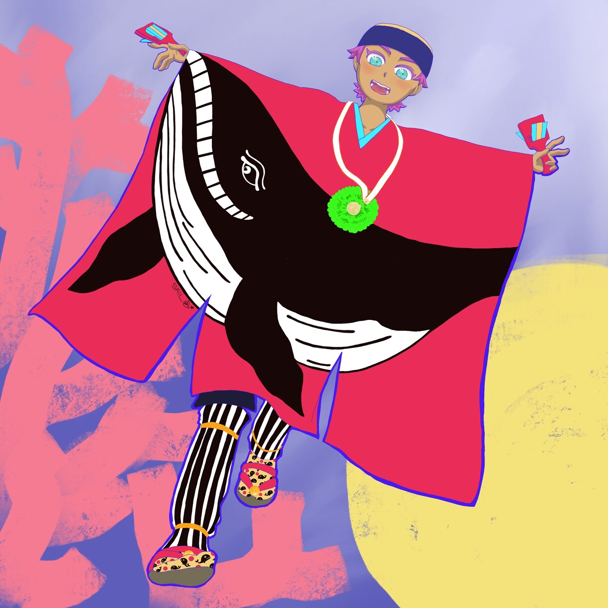 民族衣装・ファッションイラスト・細かい模様描きます 晴れ着の思い出をイラストにしませんか？ イメージ5