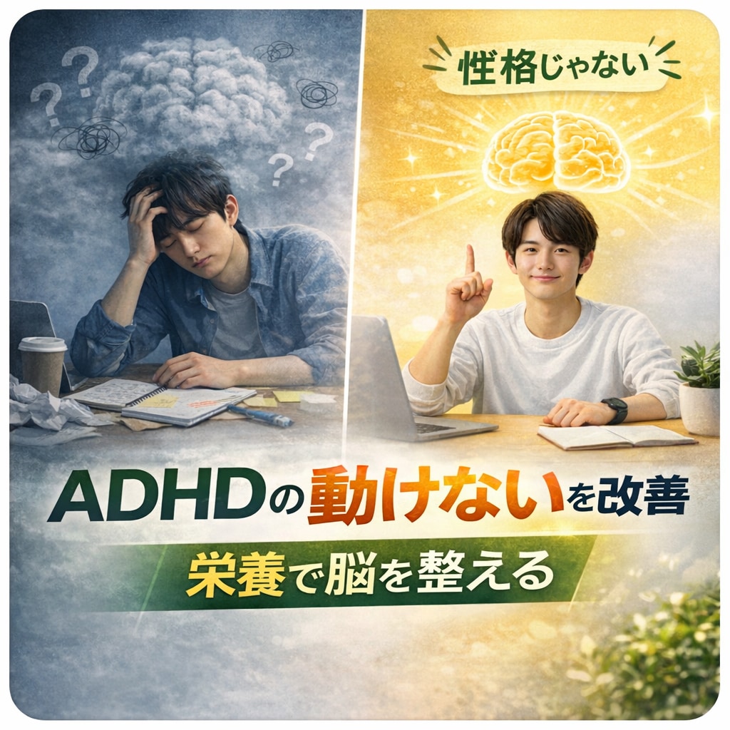 ADHDの集中できない・動けないを栄養で改善します 脳は食事で変えられる ・その霧、原因は栄養です イメージ1