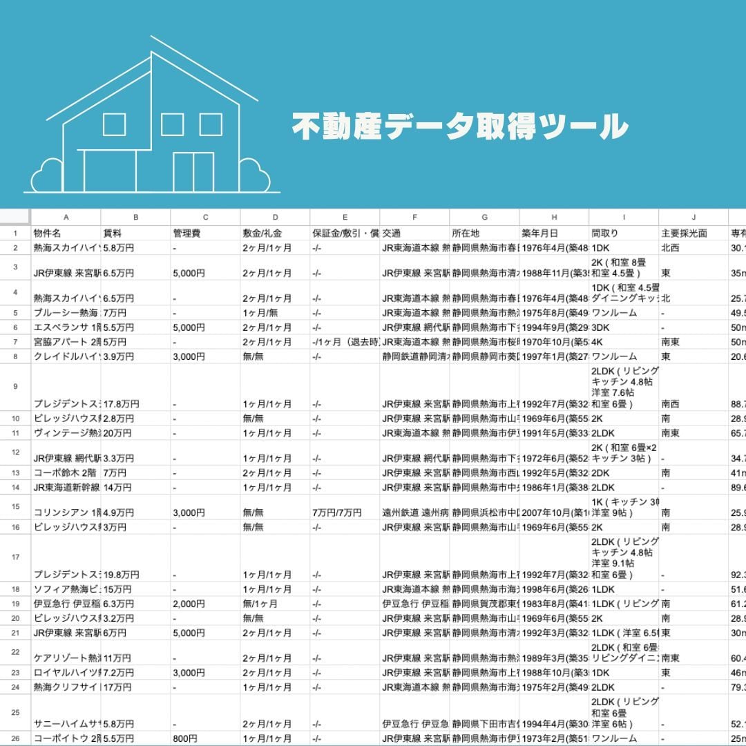 PythonでWebスクレイピングツール作成します 取得データをExcel/スプレッドシートへ自動出力します イメージ2