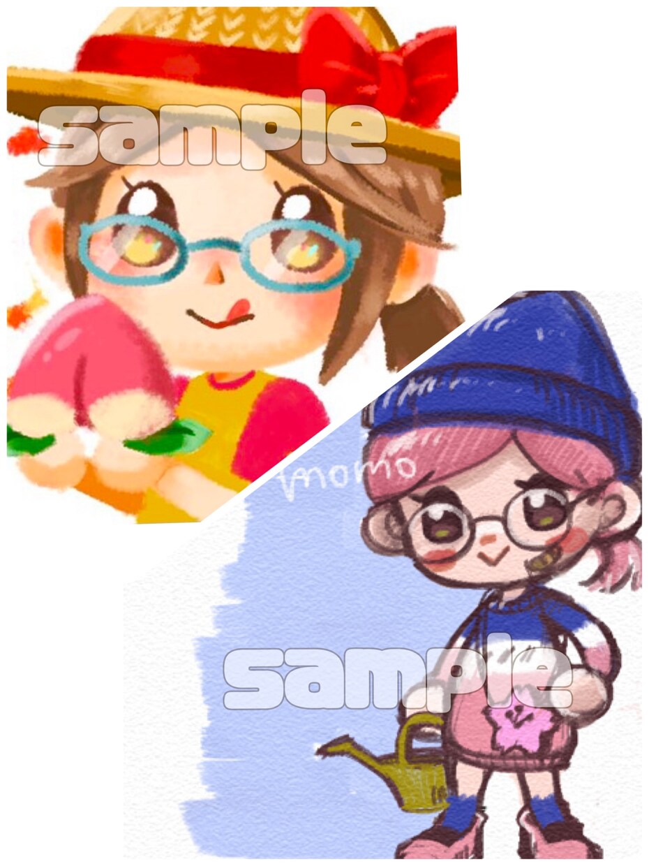 ゆるふわクレヨン風にアイコンを描きます クレヨン風に、柔らかいタッチでミニキャラを描きます イメージ2