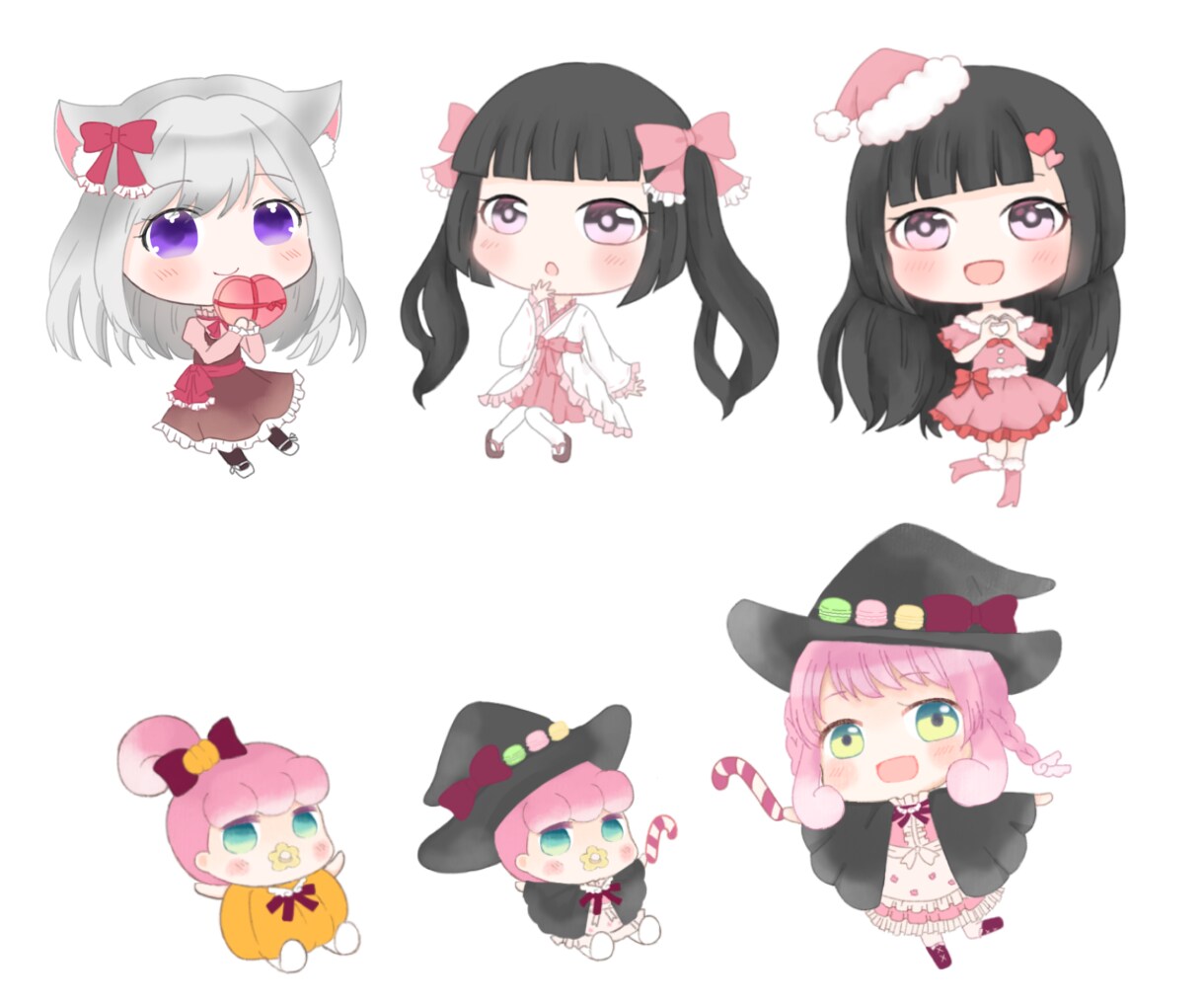 活動さん向け！目を引く可愛いを描きます 可愛いSDキャラでふわふわ癒やされる☆配信やサムネイル等に イメージ4