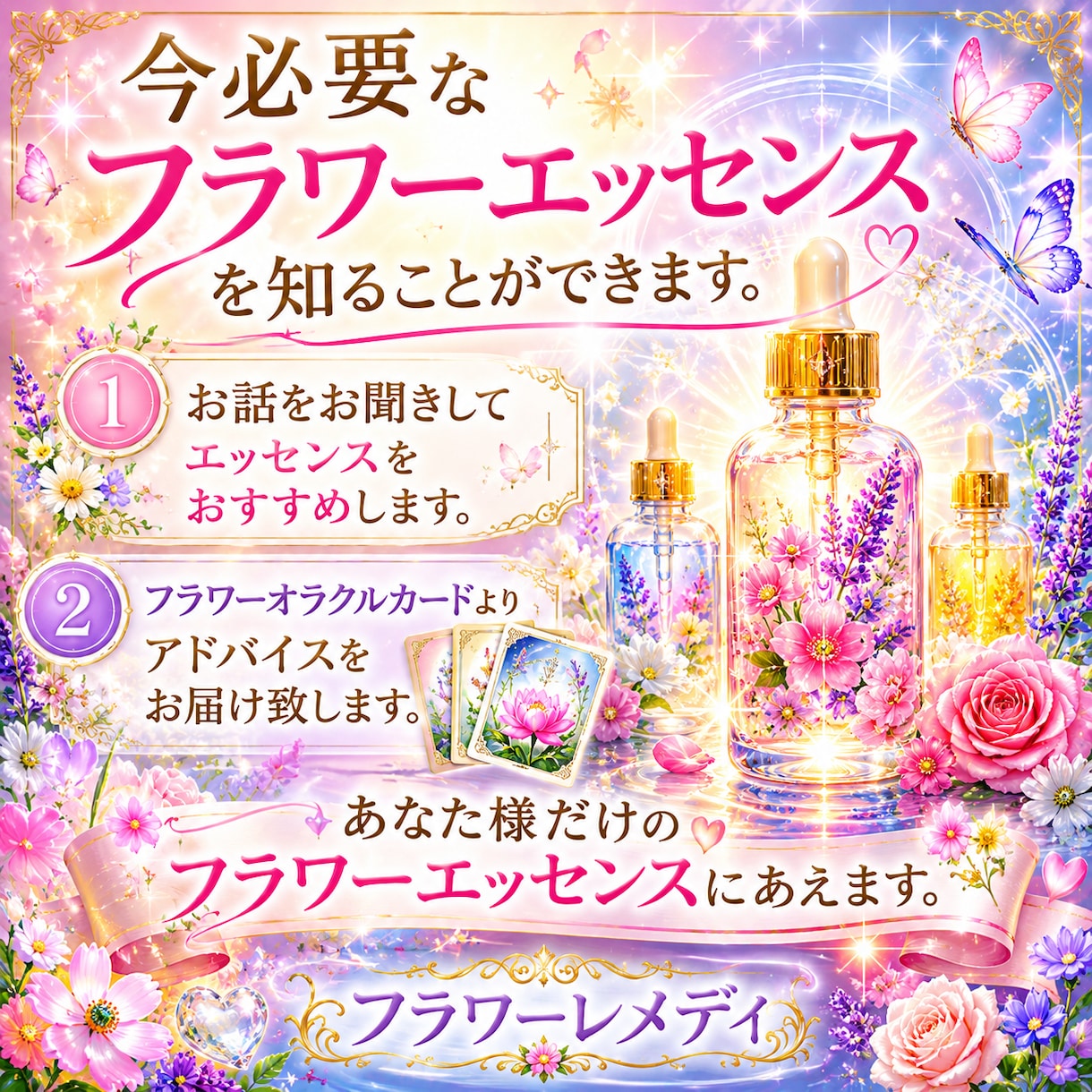今必要なフラワーエッセンスを知ることができます オラクルカード付き～お花のエッセンスで癒されましょう。 イメージ1