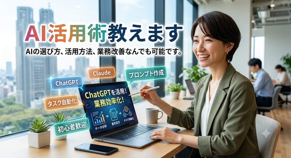 AI活用術教えます AIの選び方、活用方法、業務改善なんでも可能です。 イメージ1