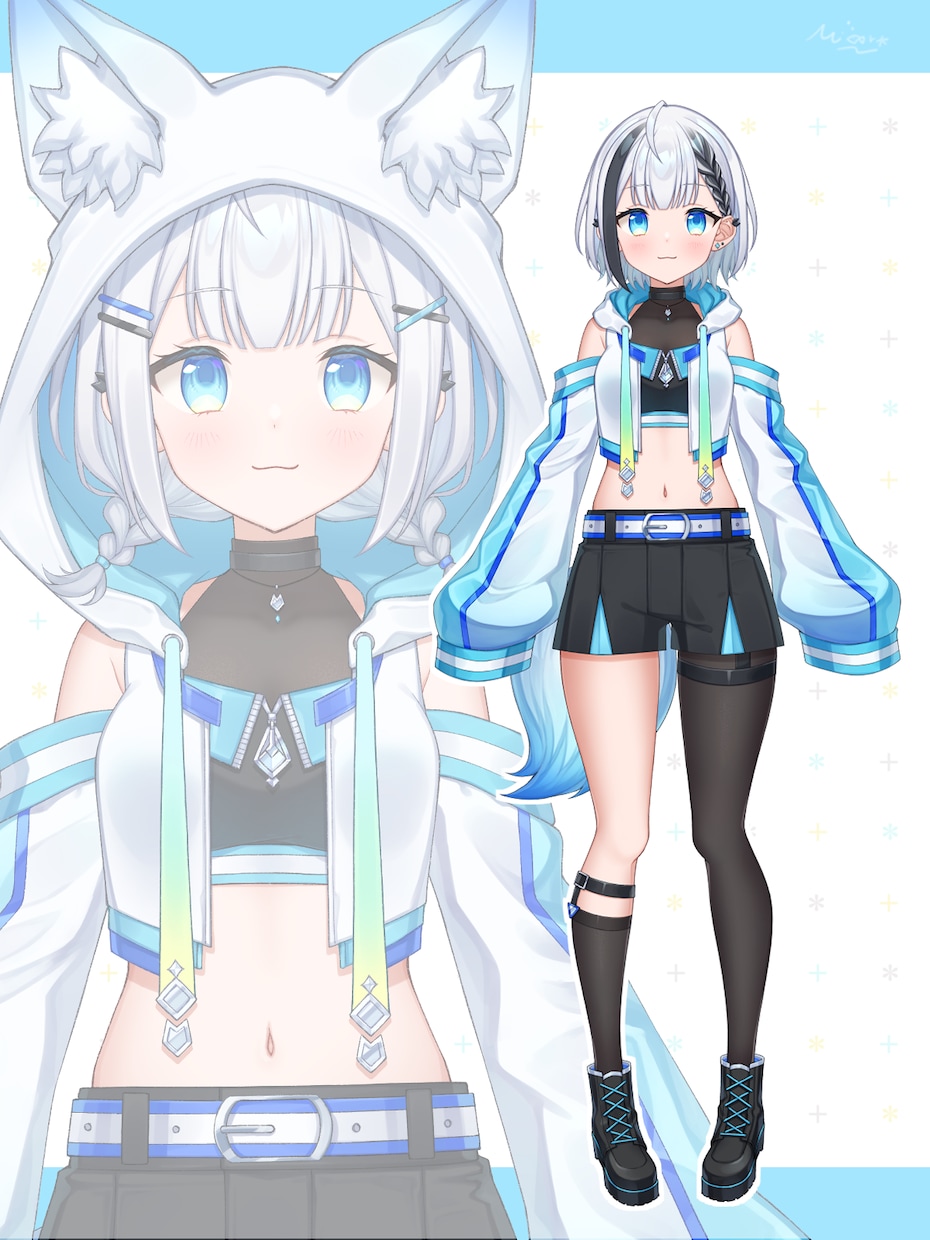 VTuber用Live2Dイラストを制作します キャラデザや三面図、表情差分も承ります！ イメージ5