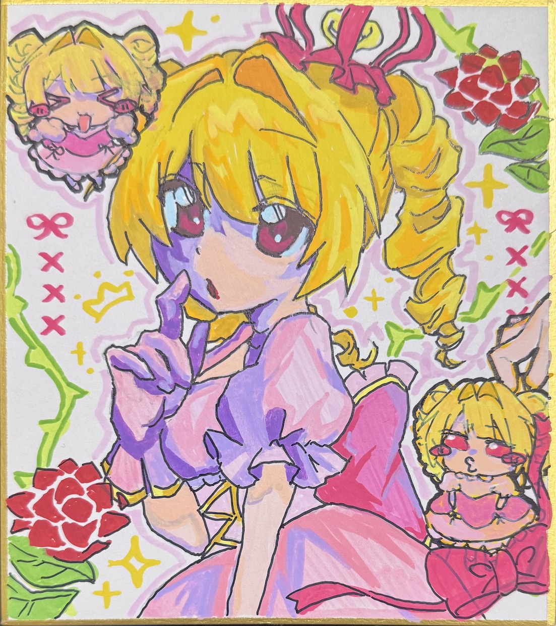 あなただけの色紙イラストをお描きします 色紙にあなたの魅力を詰め込みます♡ イメージ2