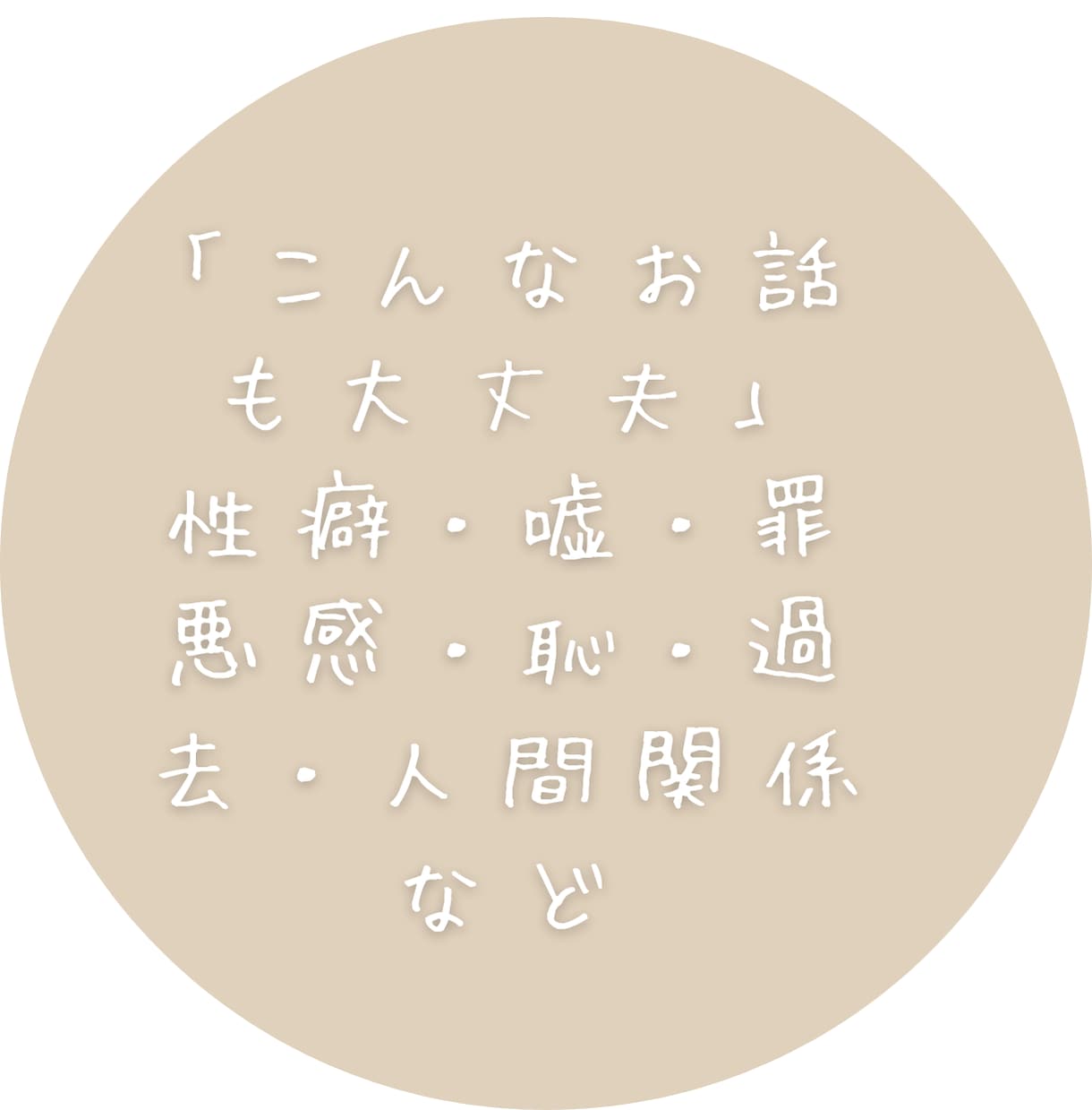 誰にも言えない㊙️秘密や苦しみを否定せず聴きます 性癖・嘘・罪悪感・恥｜軽蔑せず、秘密厳守で受け止めます イメージ2
