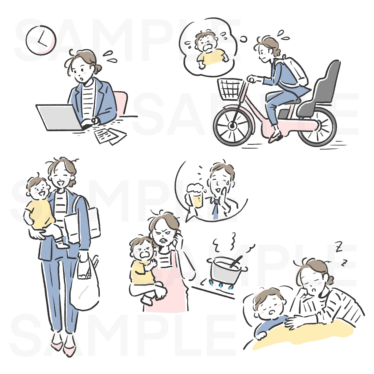 お洒落&伝わる★カットイラスト作成します ビジネス・ファション・美容などシンプルなタッチで形にします！ イメージ3