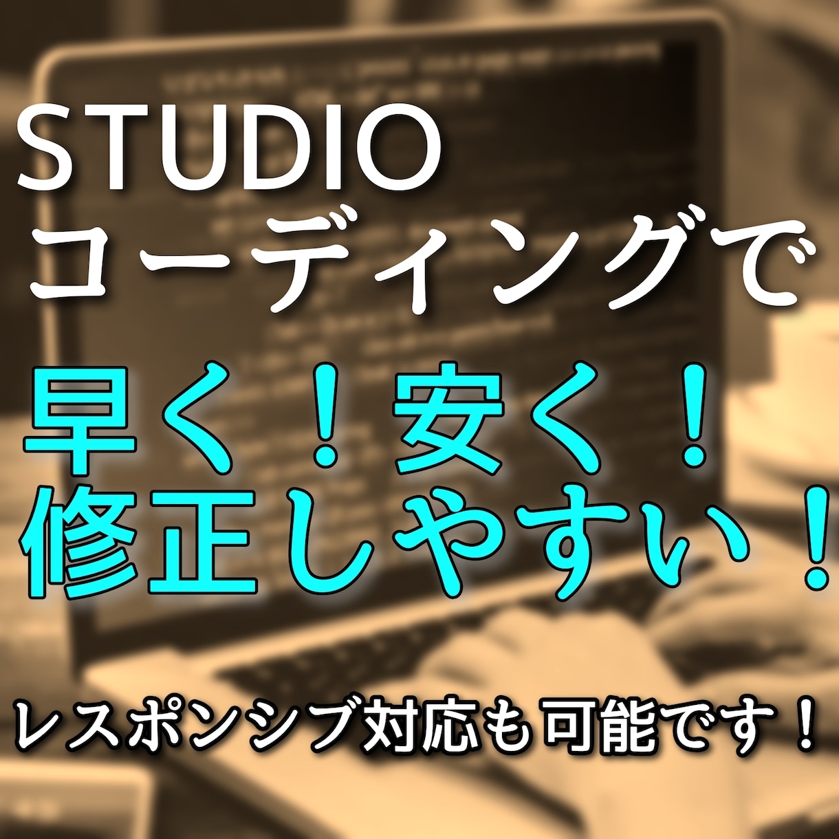 STUDIOを使って素早くコーディングを承ります 早く！安く！修正しやすい！STUDIOなら作成可能です イメージ1