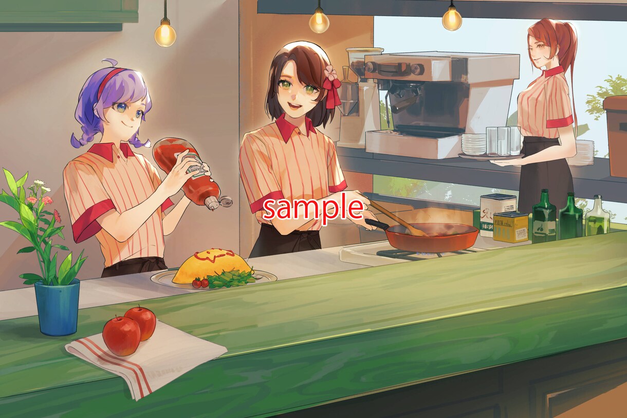初回につき値下げ中⭐︎一枚絵イラスト描きます 挿絵、動画背景、SNSヘッダー、TRPG用など イメージ3