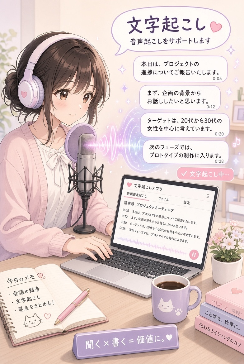 文字お越しのお手伝いをします やすく、スピーディーに最短二日で納品 イメージ1