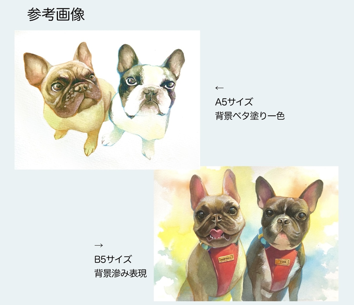 大切なペットなど動物の似顔絵イラストをお描きします 水彩絵の具で温かみのある優しいイラストをお描きします イメージ4