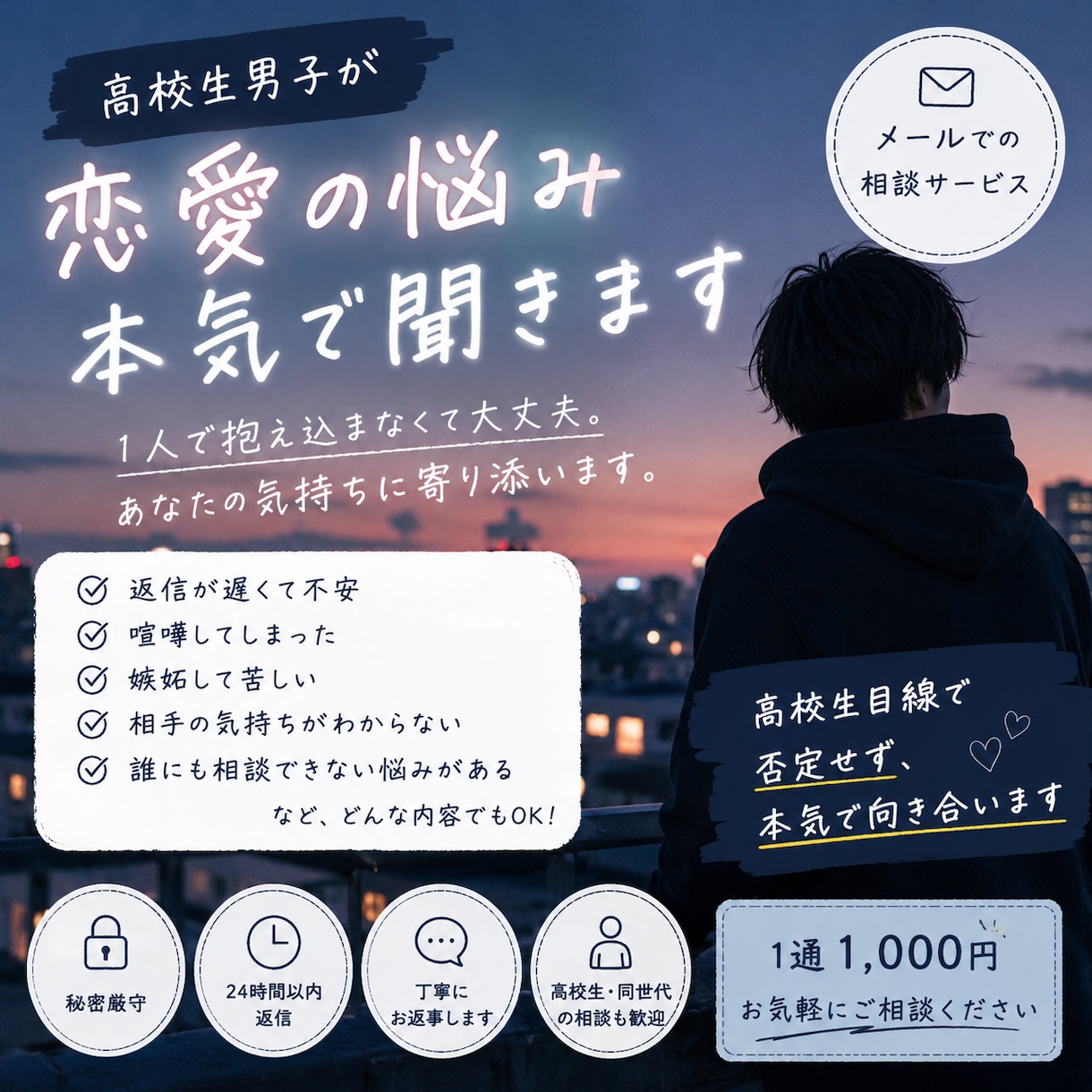 恋愛相談、どなたでも聞きます あなたの気持ち吐き出してください イメージ1