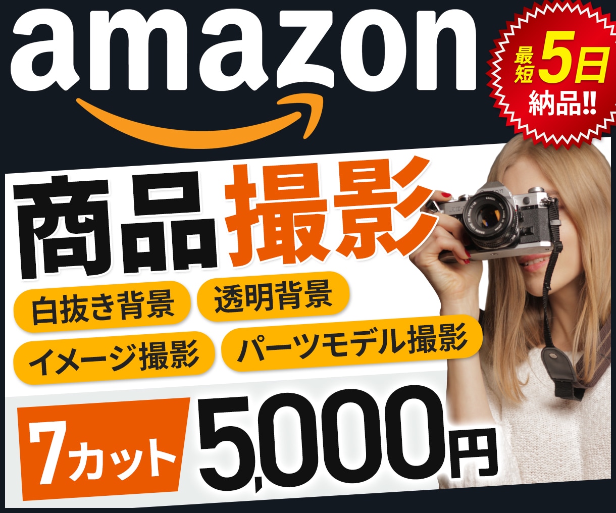 Amazon専売「売れる」7枚画像の商品撮影します 中国輸入・OEMなど、アマゾンLP用の商品画像の写真撮影代行 イメージ1