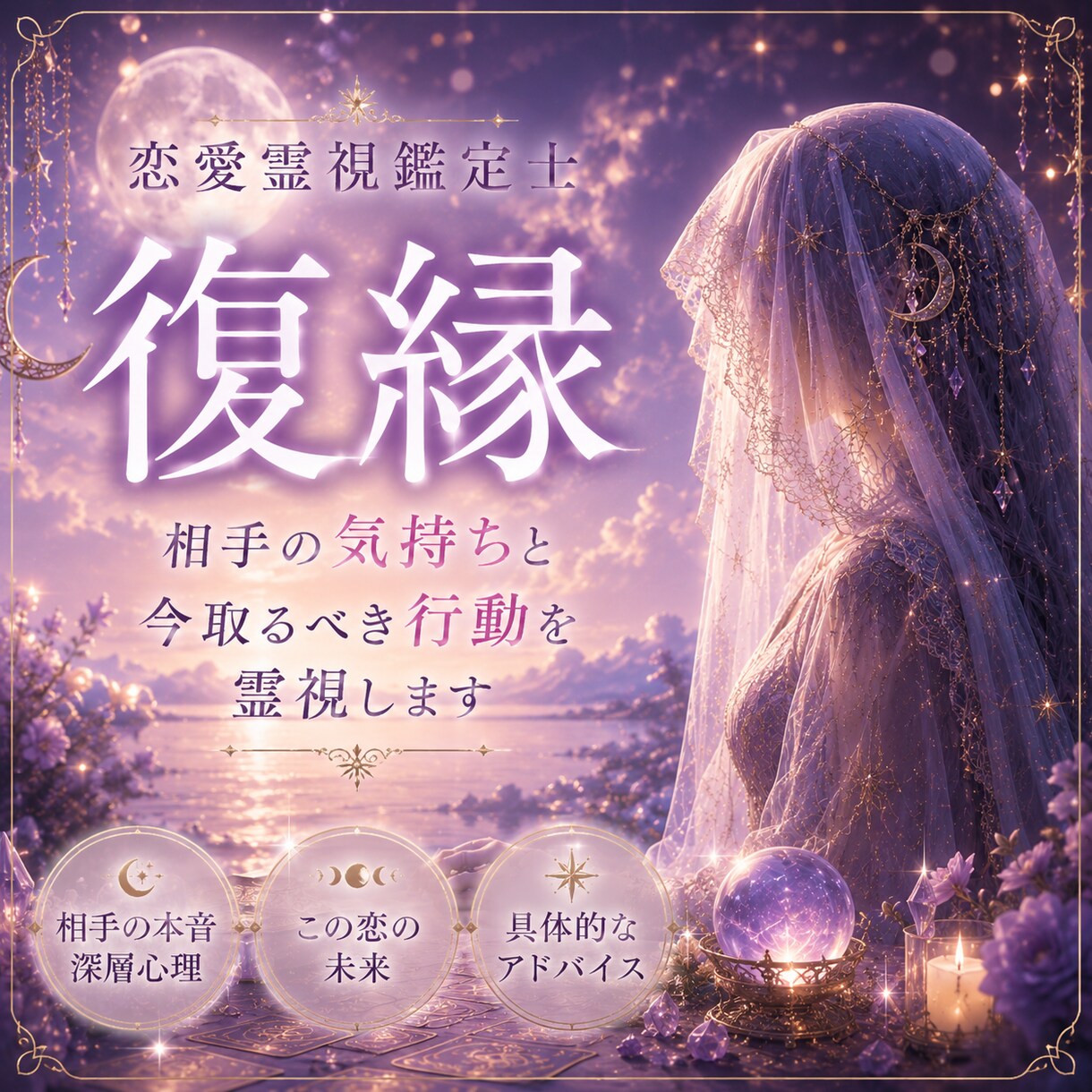 この恋やり直せる？復縁可能性と相手の本音教えます -霊視でお相手の本音・お二人の未来を鑑定- イメージ1