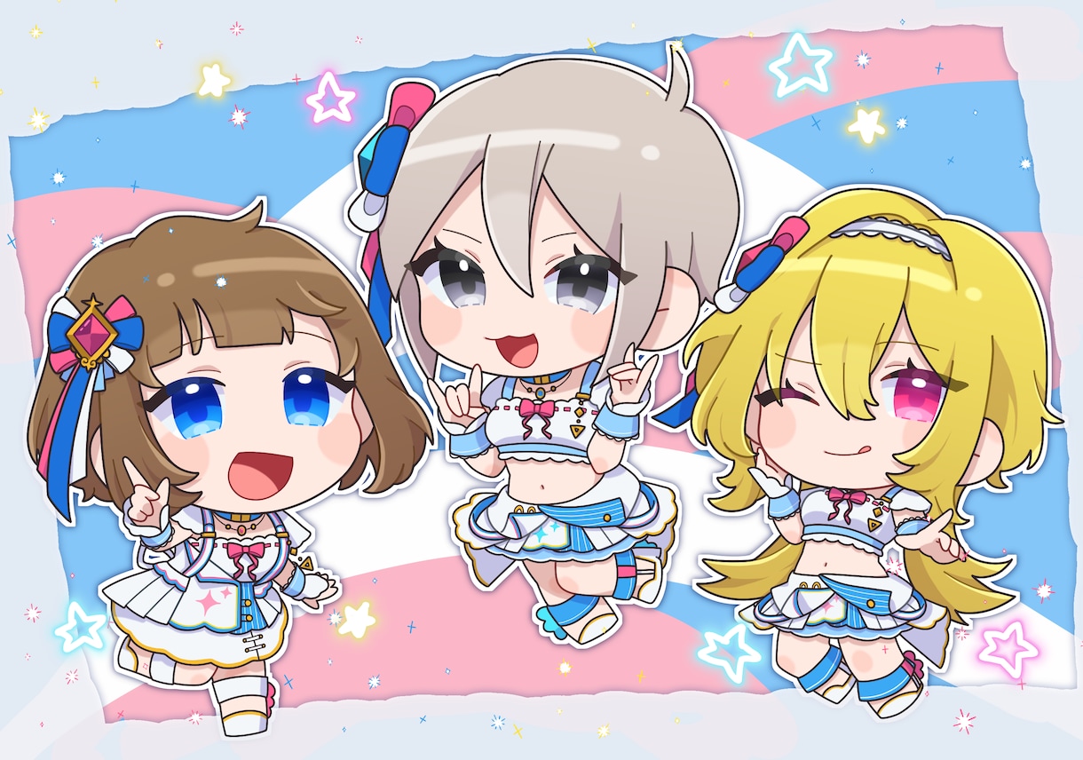 最短２日！ミニキャラ・デフォルメイラスト描きます 商用利用可◎表情差分も◎SNSアイコン・配信・グッズ等に！ イメージ9