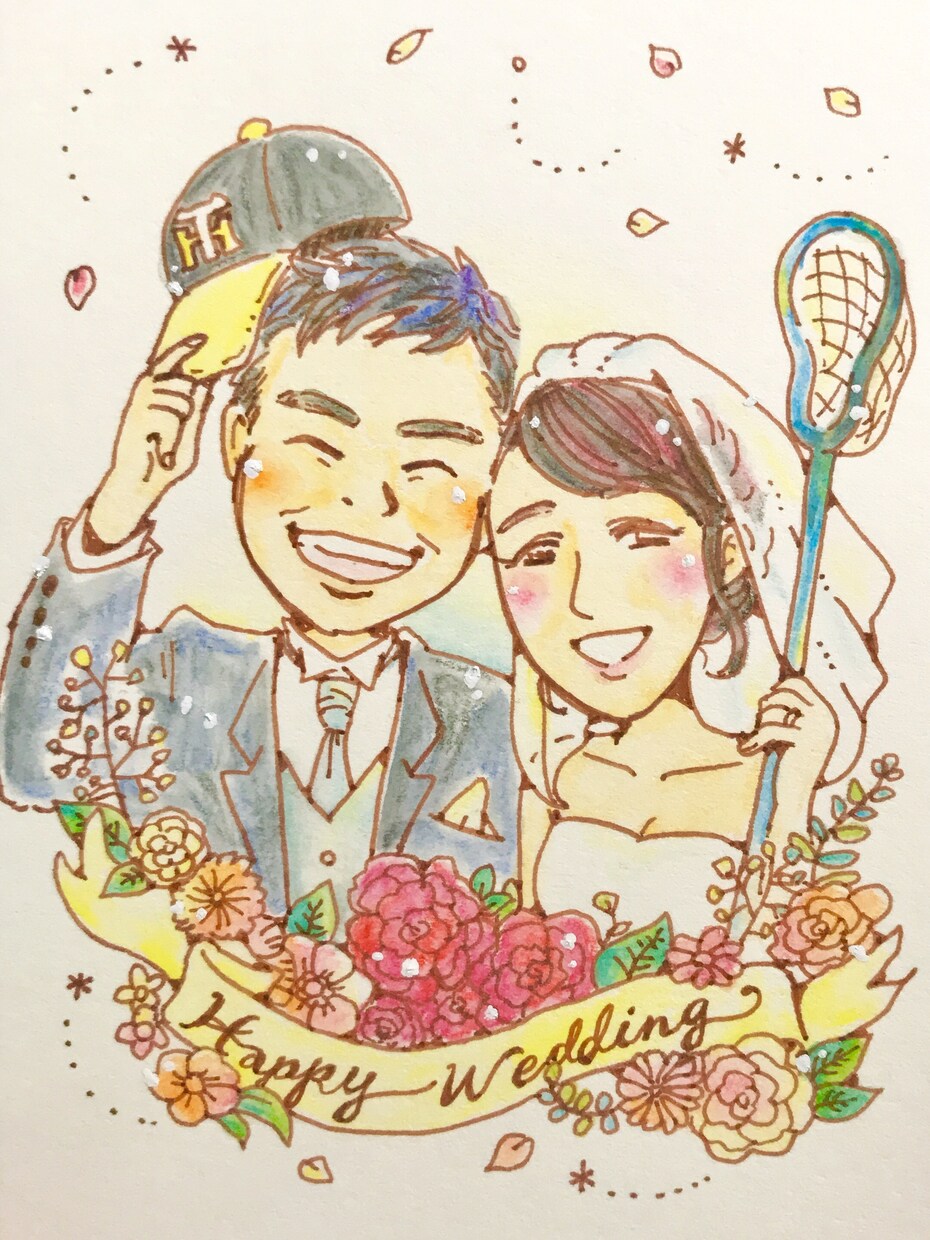 似顔絵、その他ご希望のウェルカムボード描きます 結婚式が近い方、プレゼントや感謝の気持ちを伝えたい方 イメージ5