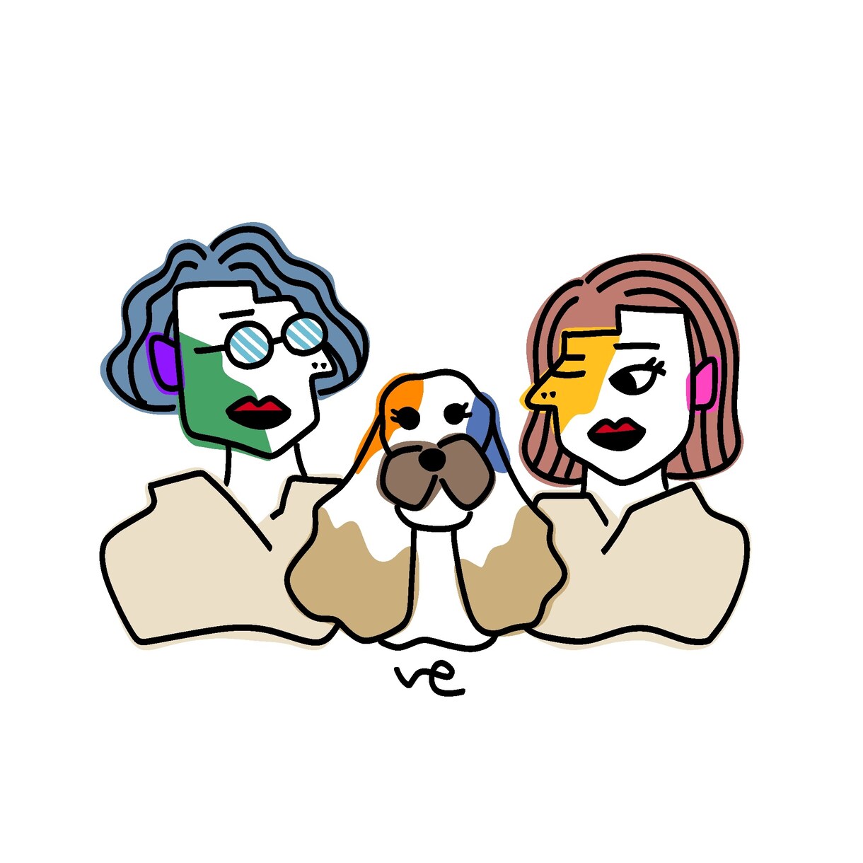 ピカソ風似顔絵描いています カラフルで唯一無二！ワンちゃんも描けます！ イメージ8