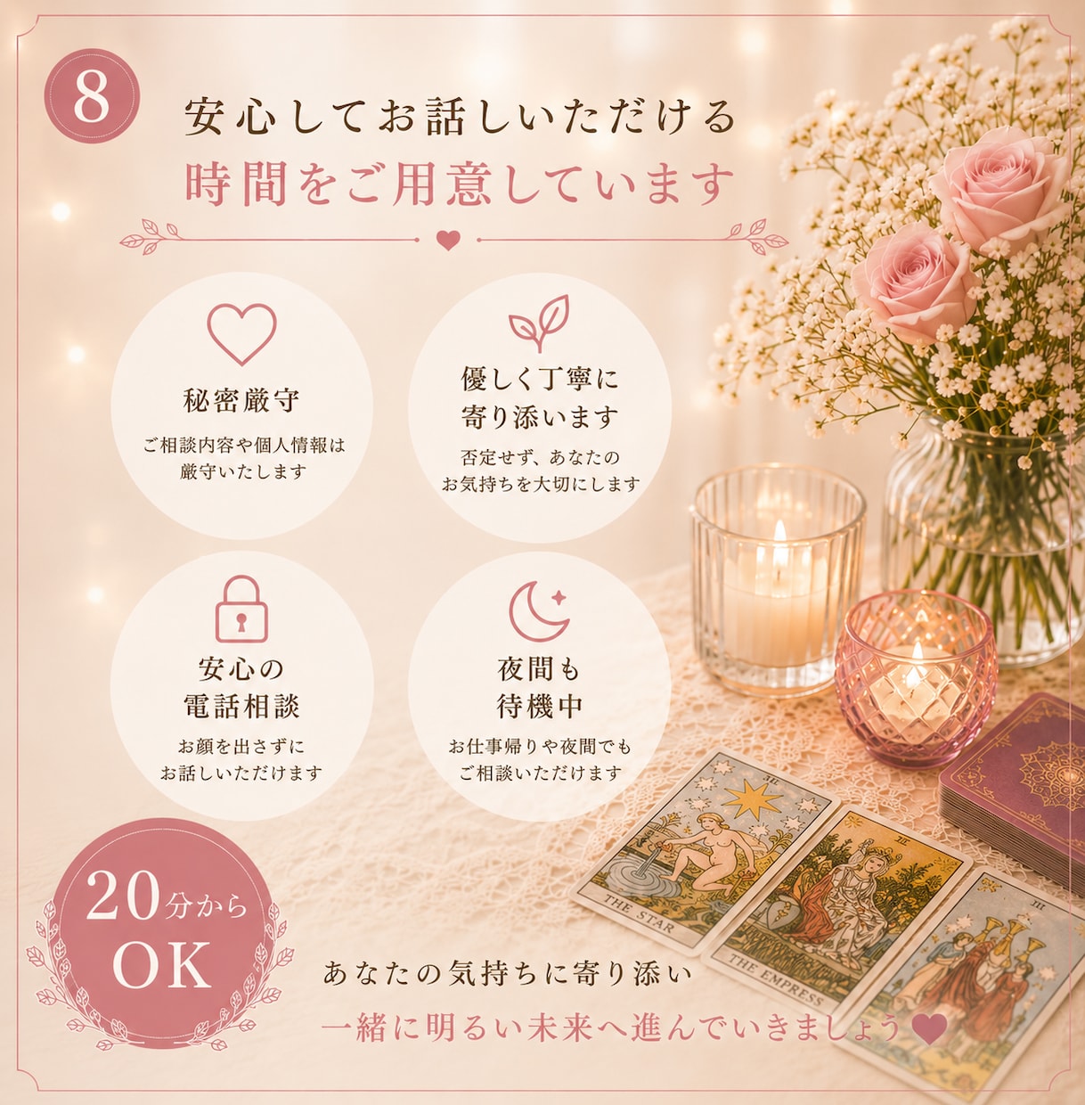 夫婦関係のすれ違いに寄り添い未来を読み解きます 夫の気持ち・夫婦の現状・これからを丁寧に読み解きます。 イメージ10