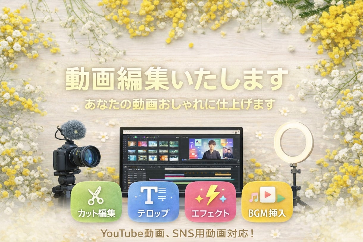 YouTubeなどの動画編集承ります 分かりやすいやりとりで、ご希望に沿った動画を作ります！ イメージ1