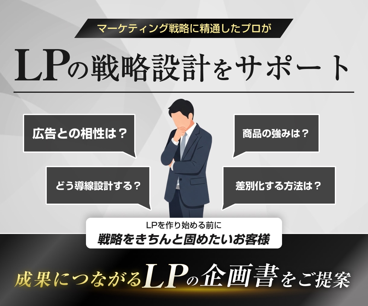 売れるLPのマーケティング戦略企画書を作成します 戦略設計のプロによる3C分析で商品を差別化する方法が分かる イメージ3