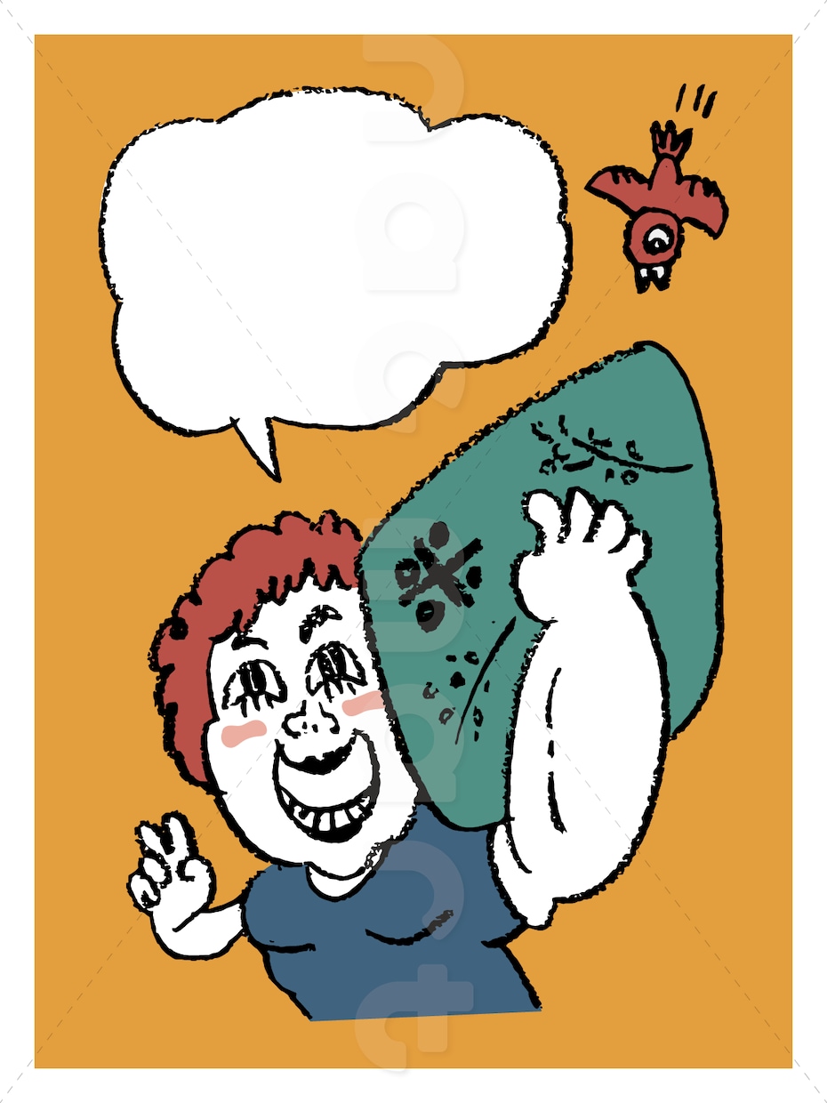勢いのある手描きの人物イラストカット作成します ギャグっぽいテイストの挿絵にぴったりなモノクロイラストです。 イメージ6