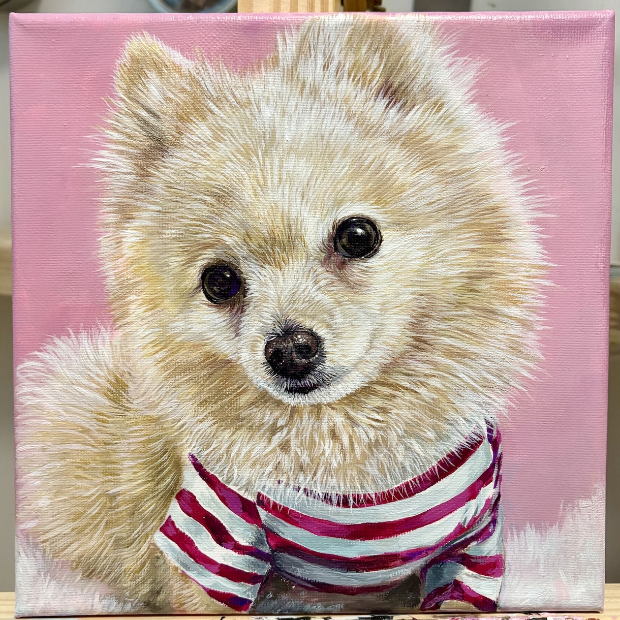 アクリル画でうちの子似顔絵を描きます キャンバス｜18cm×18cm｜犬・猫・鳥・小動物・爬虫類◎ イメージ7