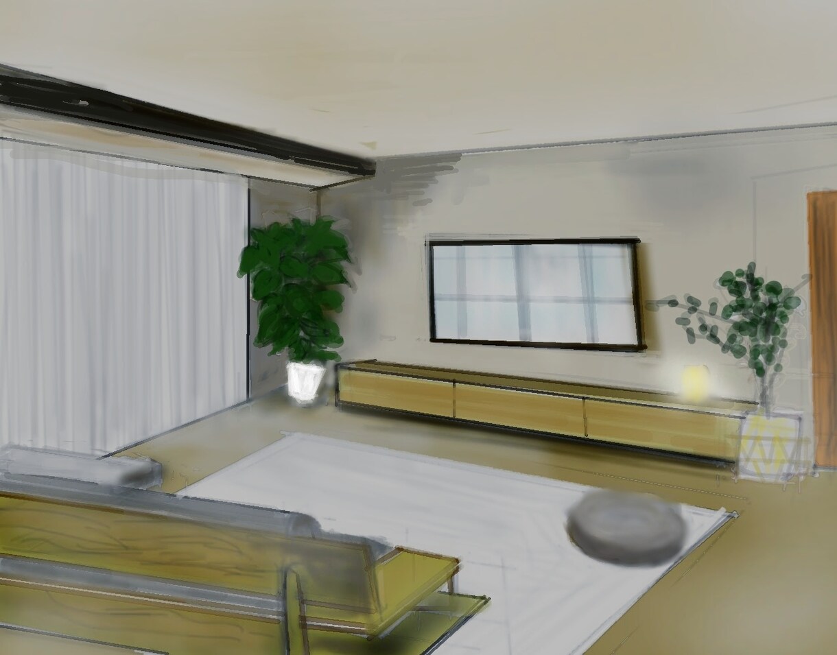 室内イラスト描きます 貴方のイメージした部屋を描きます。 イメージ1