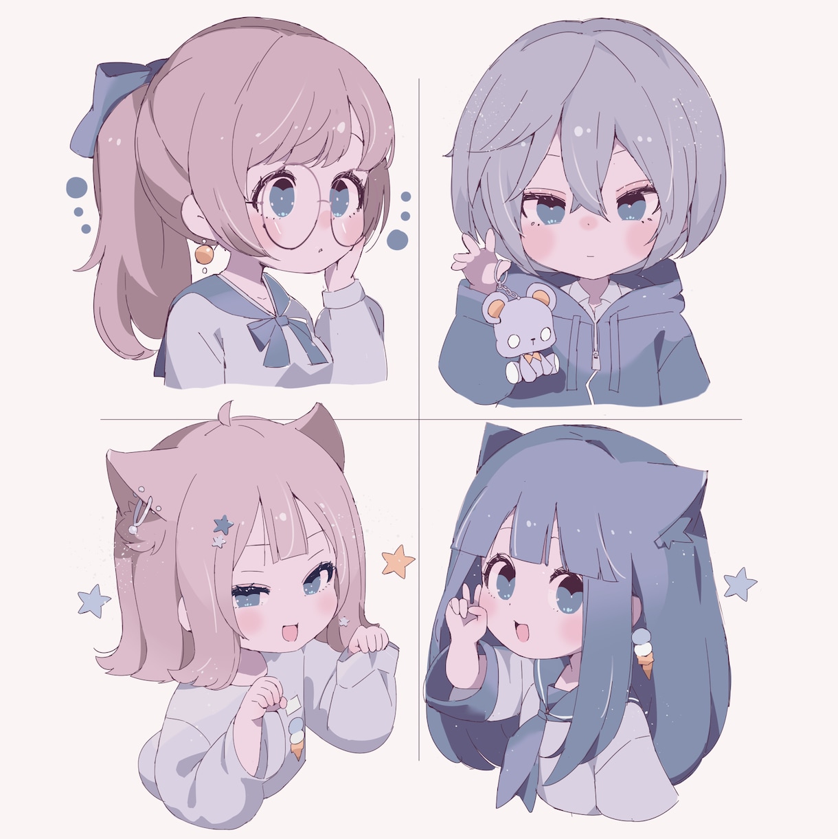 ミニキャラをお描きします ゆるいミニキャラ（３頭身くらいの）イラスト イメージ1