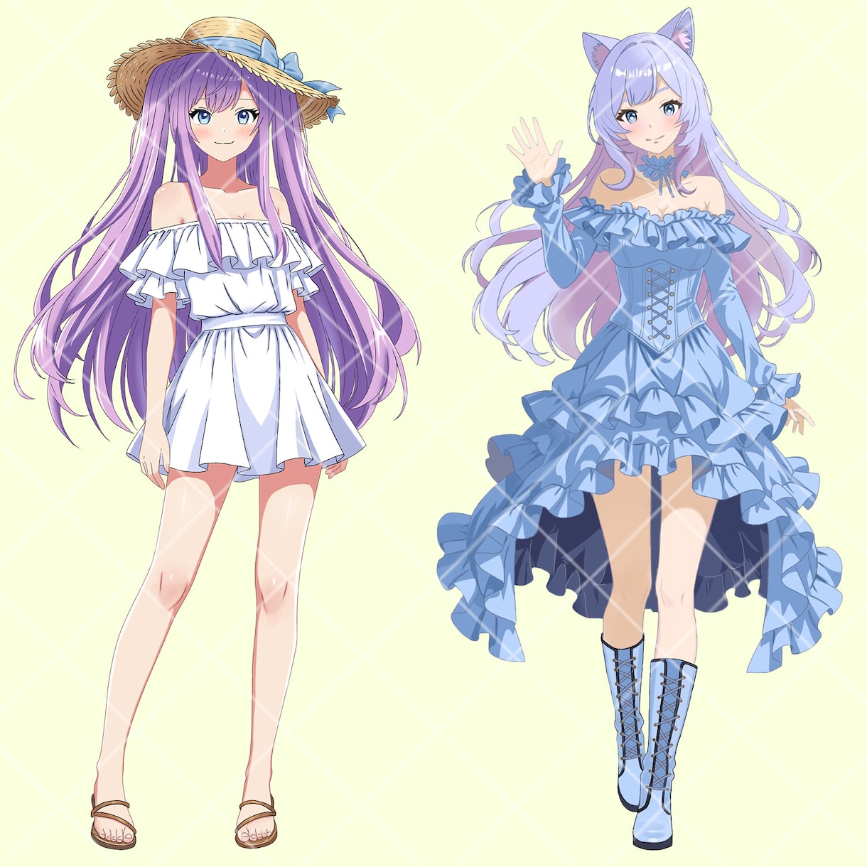 IRIAM等の立ち絵作成します 少女漫画っぽいイラストを描きます!! イメージ1