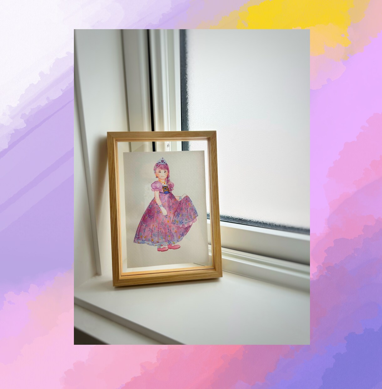 水彩で「夢のお洋服を着たお子さま」を描きます 小さな頃の“夢”という宝物をオーダーメイド似顔絵に！ イメージ7