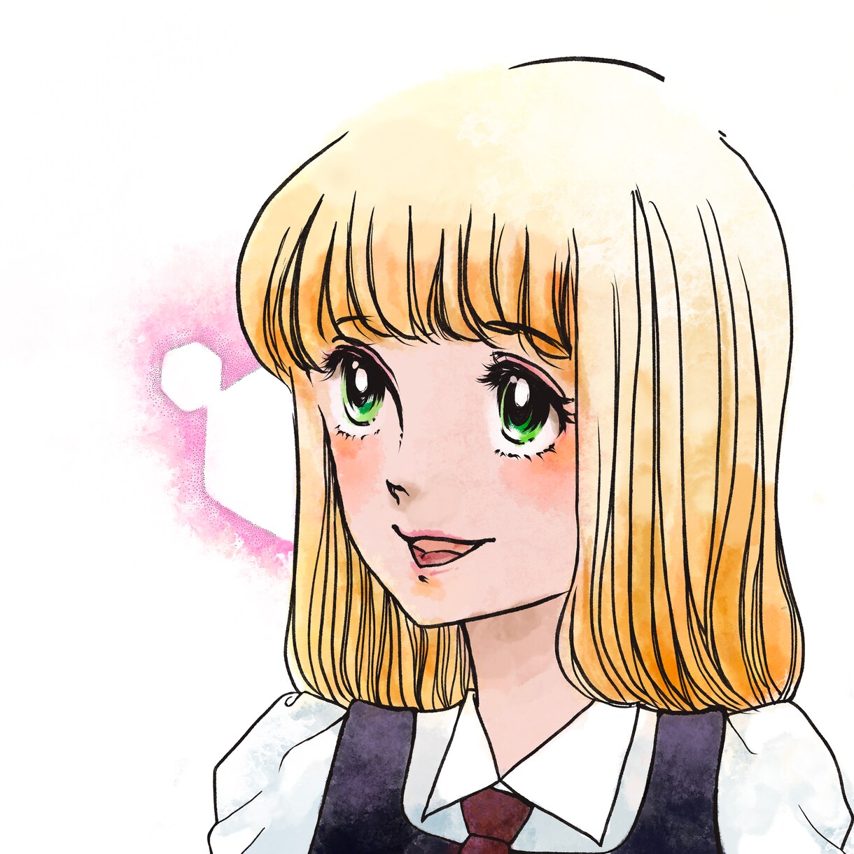 70~80年代少女漫画テイストのアイコン描きます レトロな少女漫画テイストのSNSアイコンです。 イメージ6