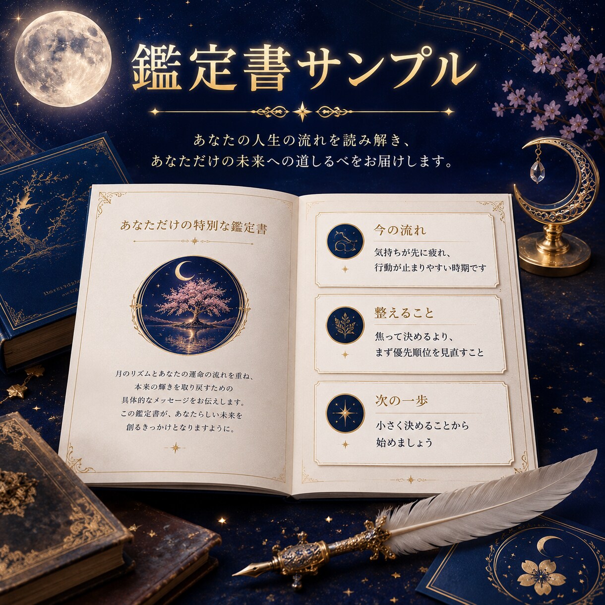 恋愛・仕事・お金の迷いを整理し次の一歩を照らします 心・身体・行動・ご縁・チャンスのツキ廻り診断 イメージ5