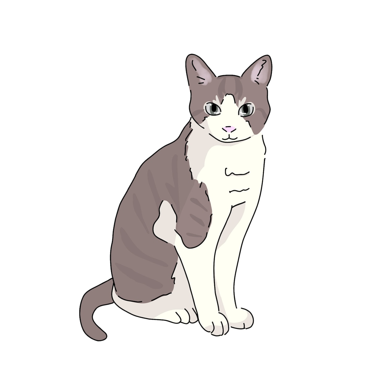 ペットのかわいい写真を線画イラストにします わんちゃん、ねこちゃんはもちろん他の動物ちゃんも大歓迎！ イメージ2