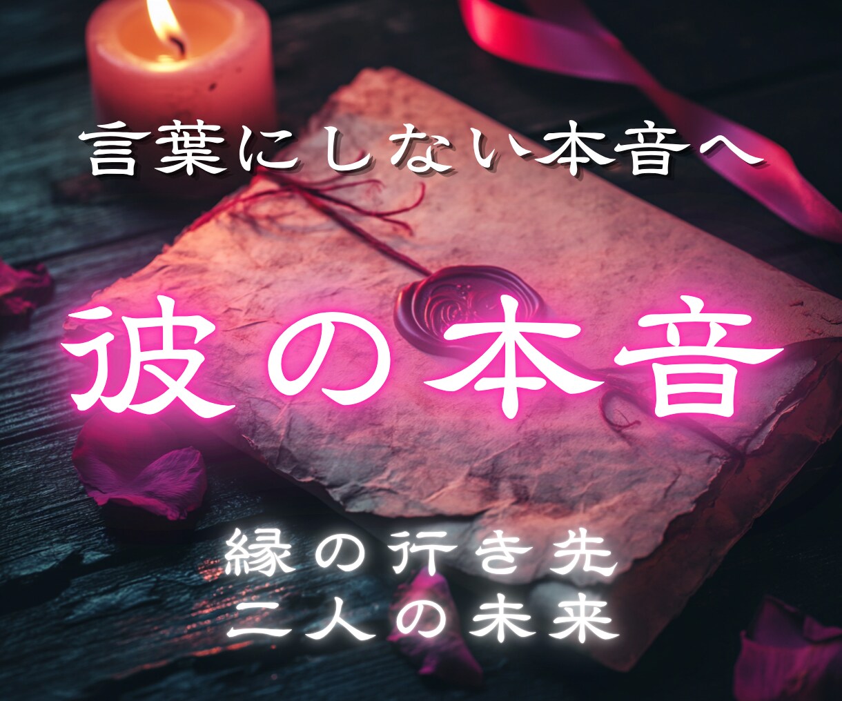 彼の本音と二人の未来を深紫の霊視で視ます 言葉にしない本音がわかり、縁の行き先が見えてくる イメージ1