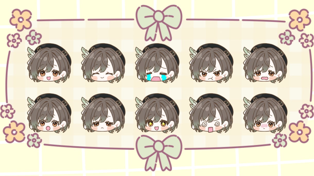 VTuber向け！表情10種セットを制作します 商用利用OK！SNS・配信・創作活動などにご利用ください！ イメージ6